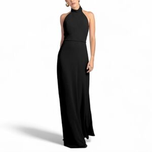 JENNY YOO BRETT HALTER DRESS BLACK 8